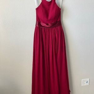 Wine bridesmaid dress